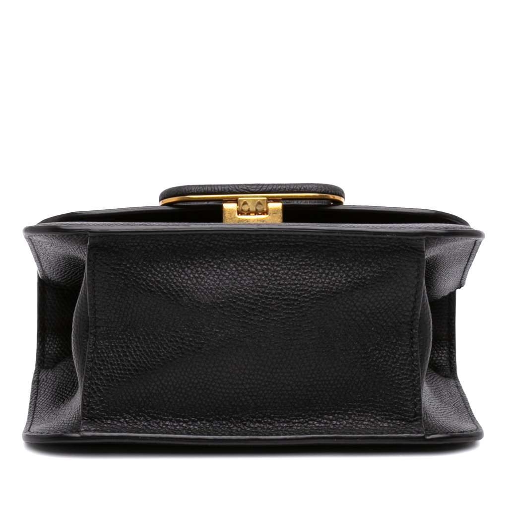Valentino Small Grained Calfskin VSling Crossbody Black Leather Very good - Inside View
