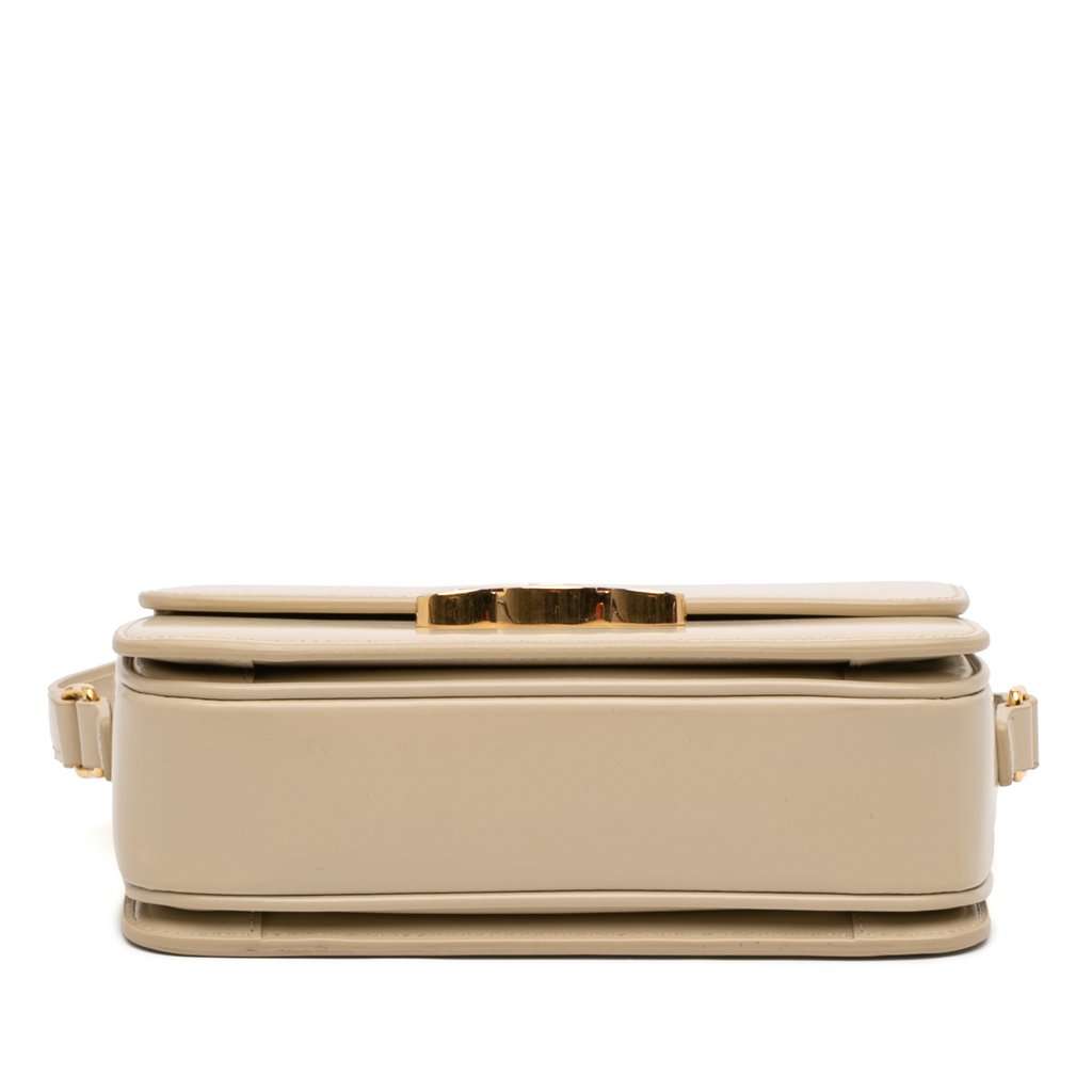 Celine Teen Shiny Calfskin Triomphe Crossbody Beige Leather Very good condition - Inside View