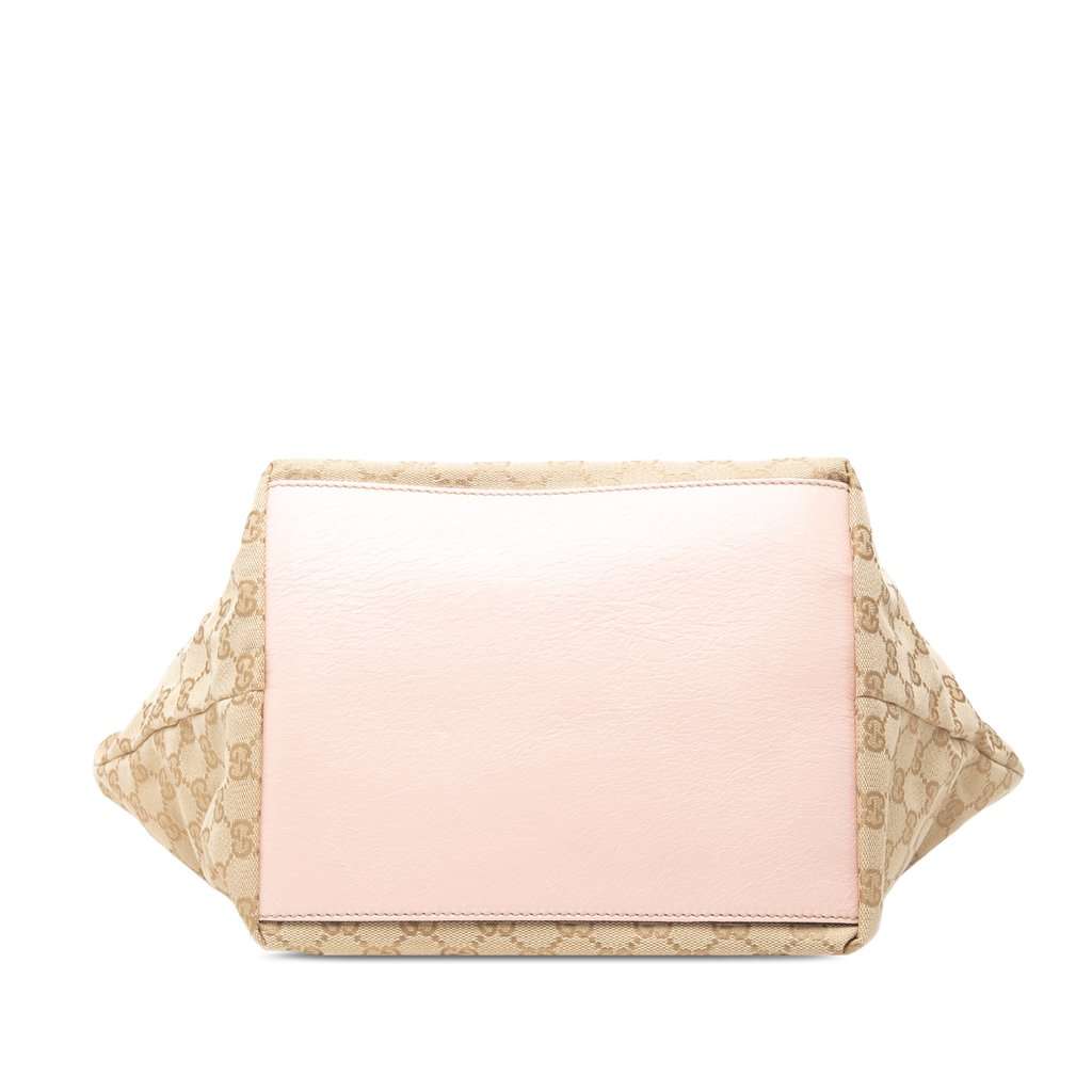 Gucci GG Canvas Web Tote Beige Very good - Inside View