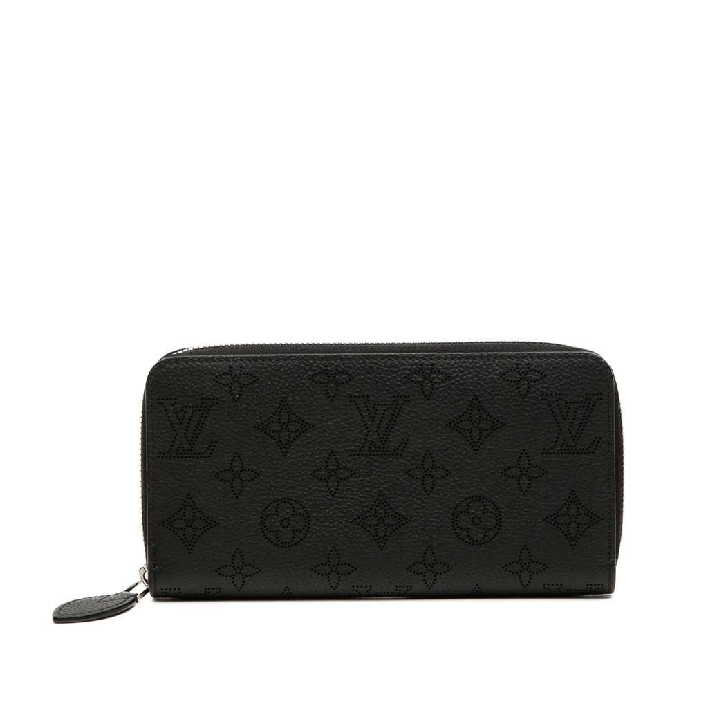 Louis Vuitton Monogram Mahina Zippy Wallet Black Leather Very good condition - Front View