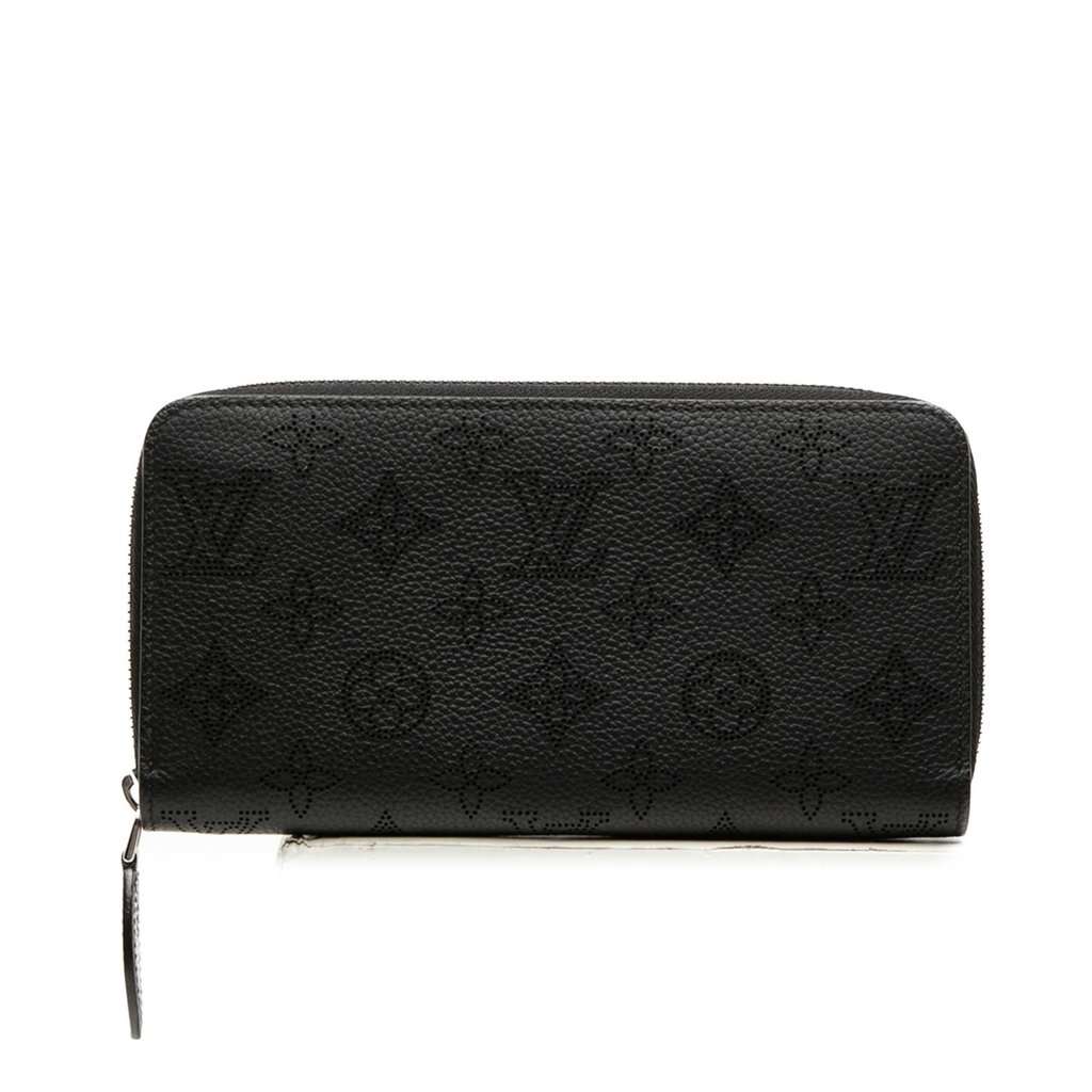 Louis Vuitton Monogram Mahina Zippy Wallet Black Leather Very good condition - Model View