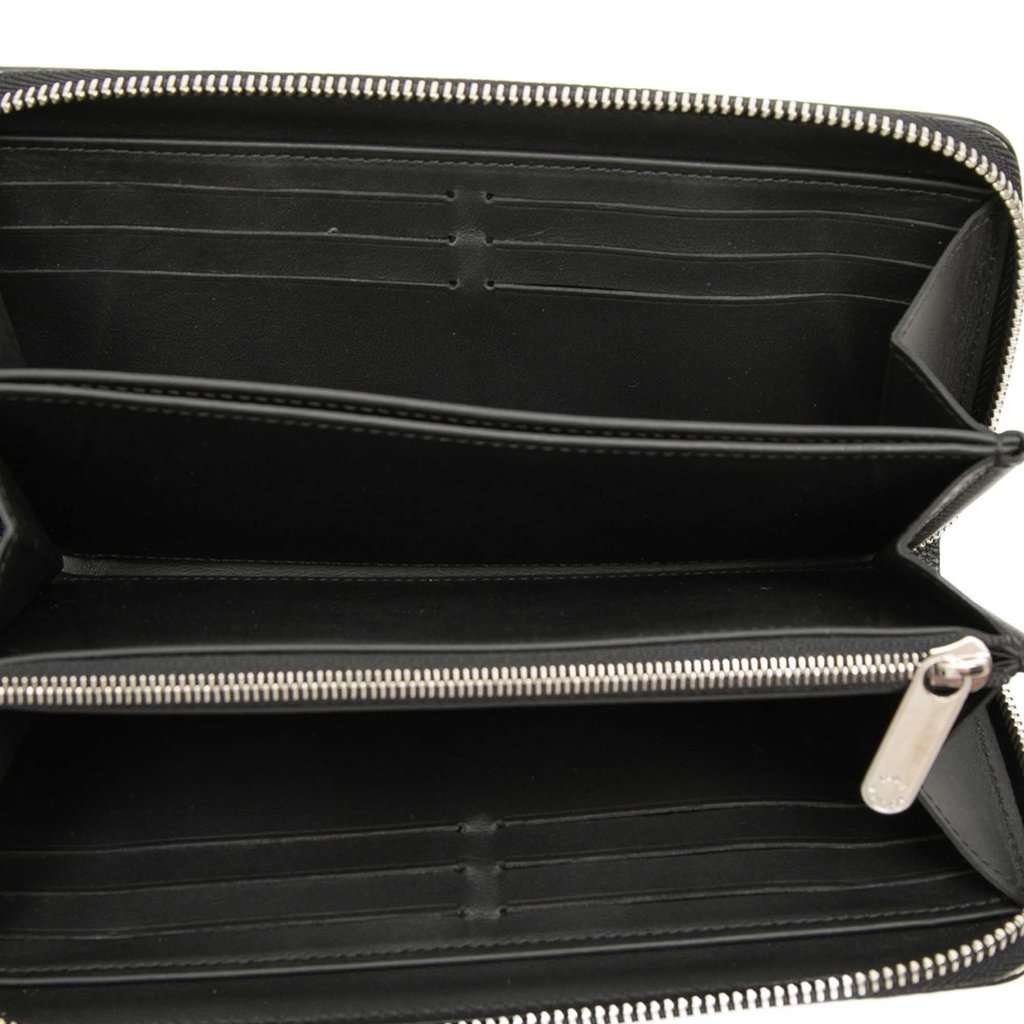 Louis Vuitton Monogram Mahina Zippy Wallet Black Leather Very good condition - Box View