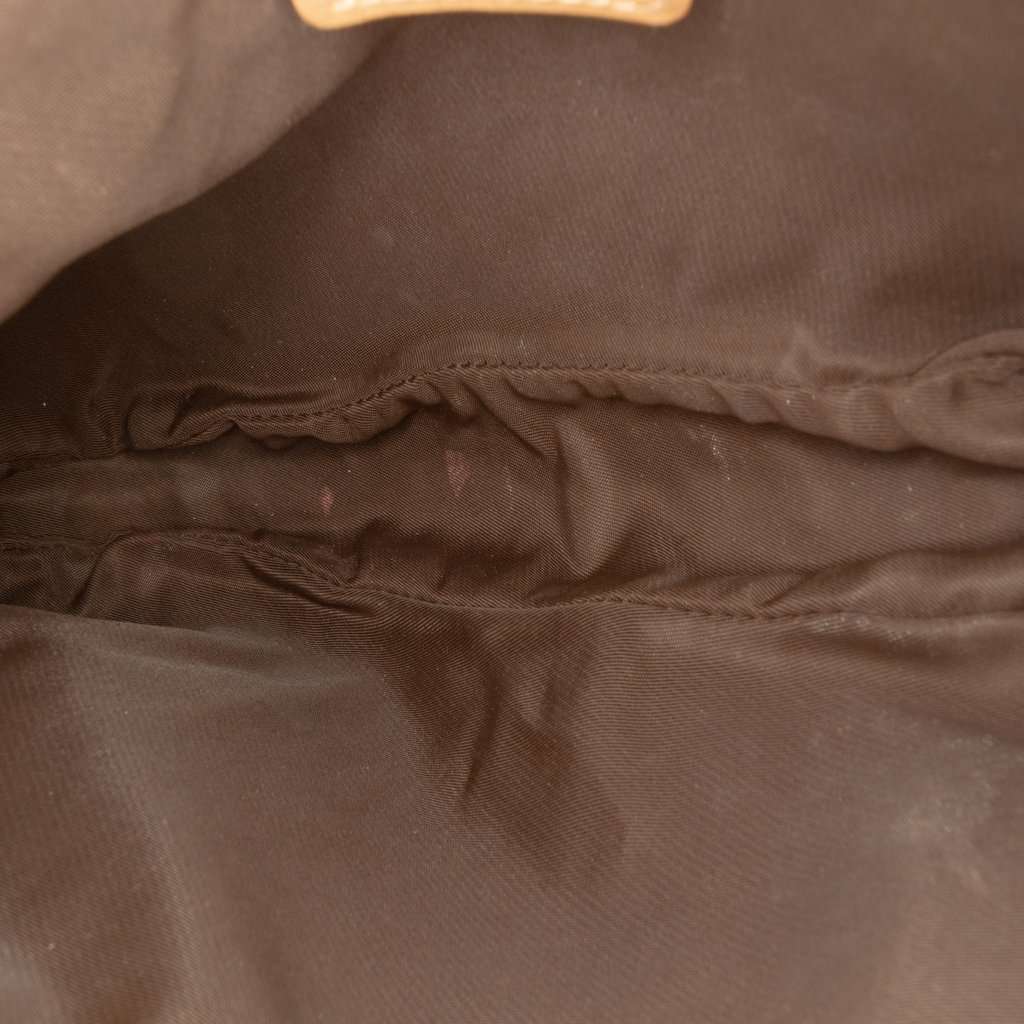 Dior Mini Diorissimo Canvas Saddle Pochette Brown Very good condition - Model View