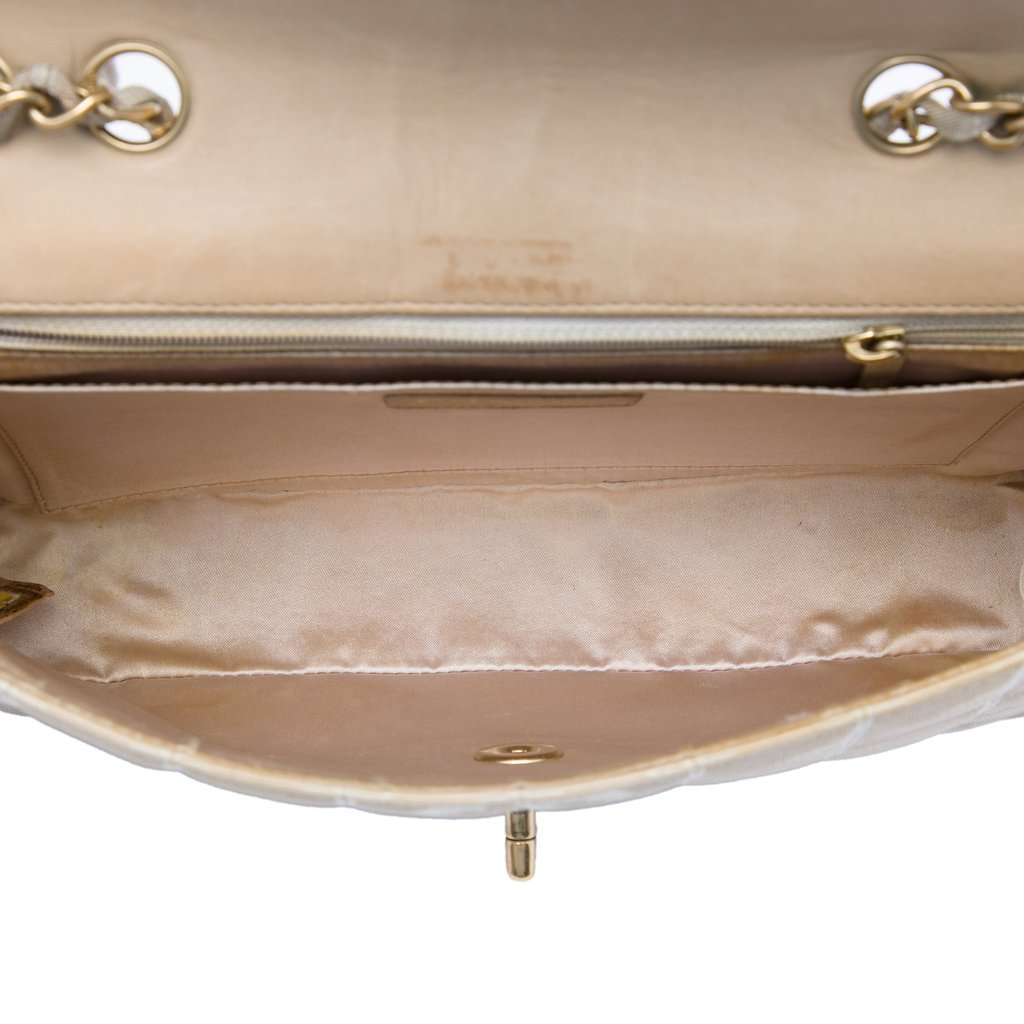 Chanel New Travel Line Medium Nylon Single Flap Beige Good - Model View
