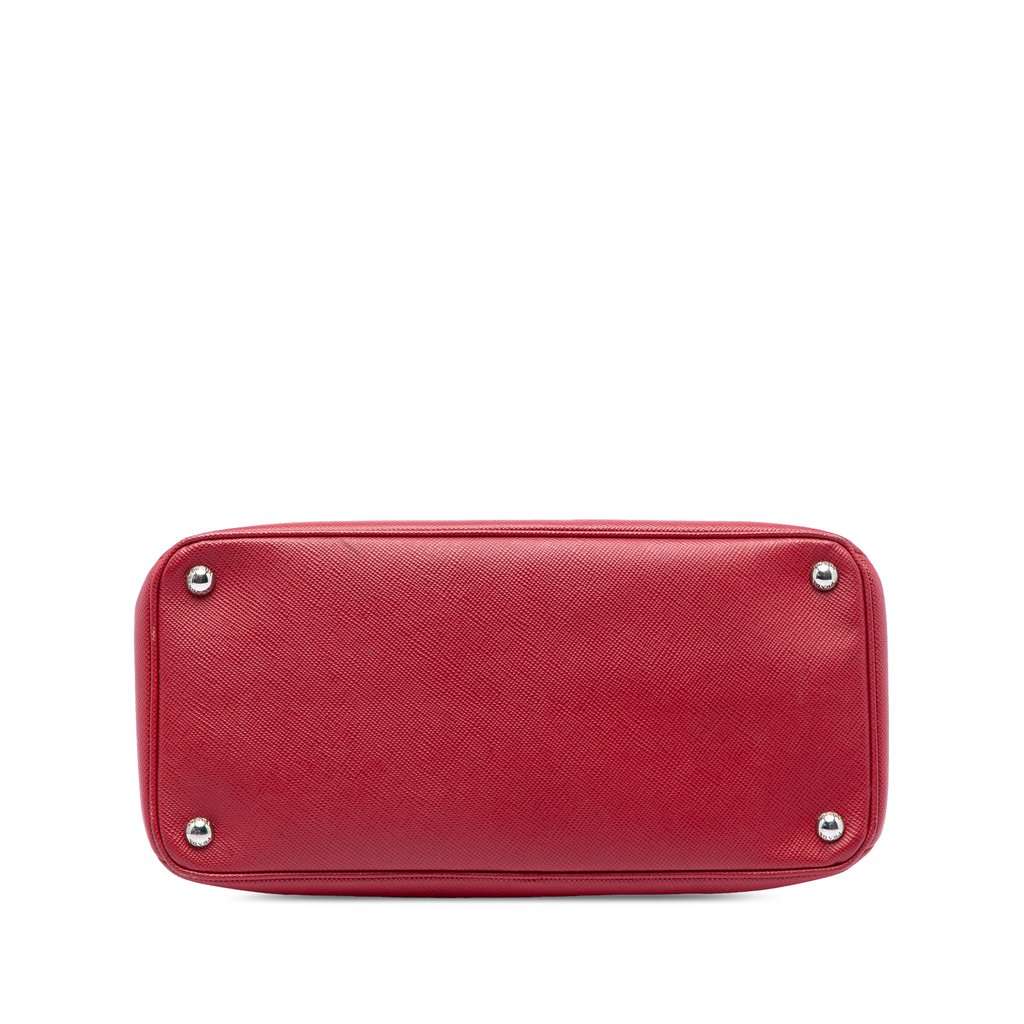 Prada Saffiano Cuir Turnlock Twin Satchel Red Leather Very good - Inside View