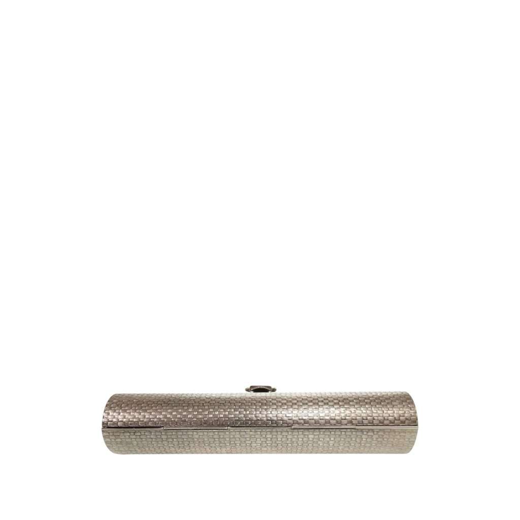 Gucci Brass Crystal Web Buckle Chain Shoulder Bag Silver Metal Very good condition - Inside View