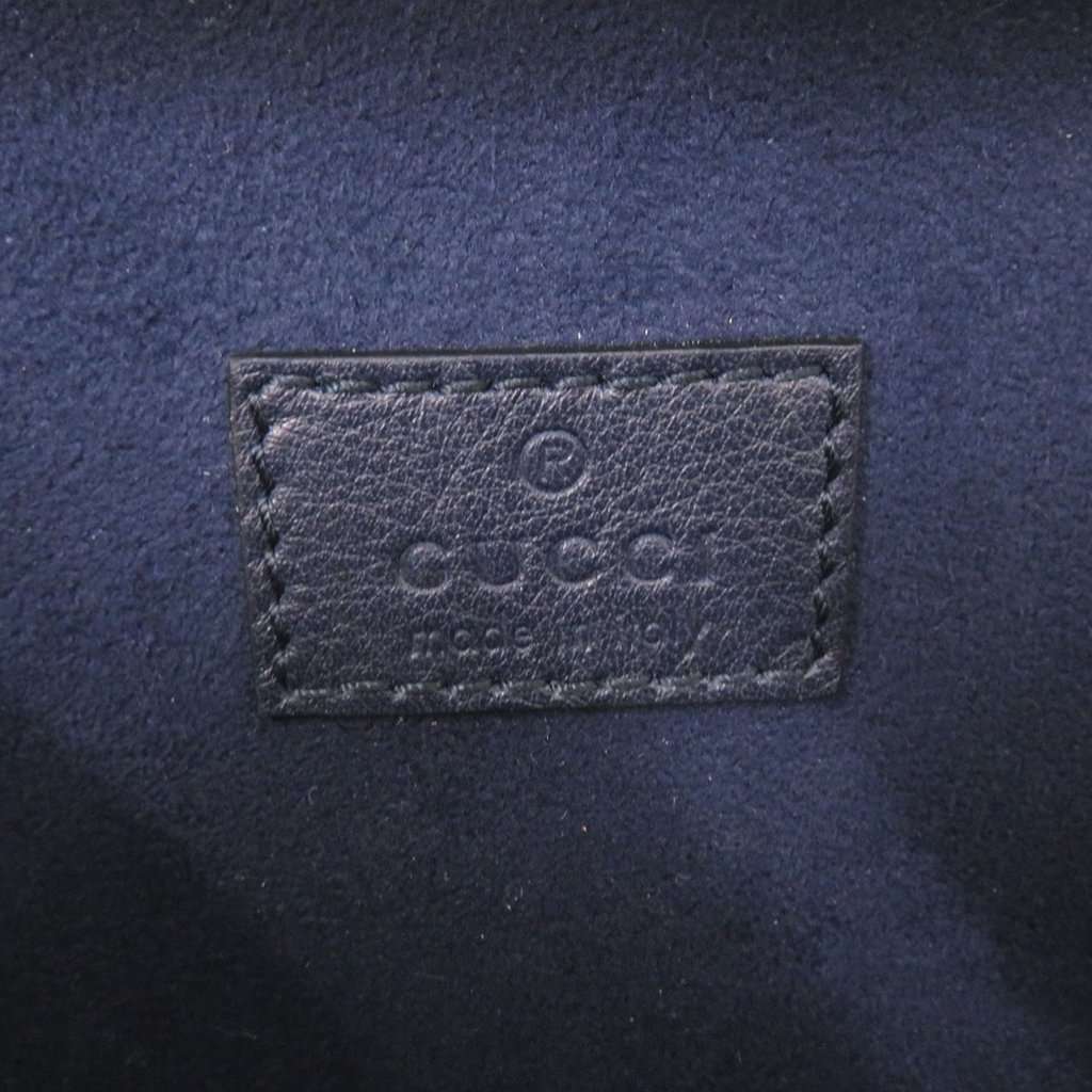 Gucci Brass Crystal Web Buckle Chain Shoulder Bag Silver Metal Very good condition - Box View