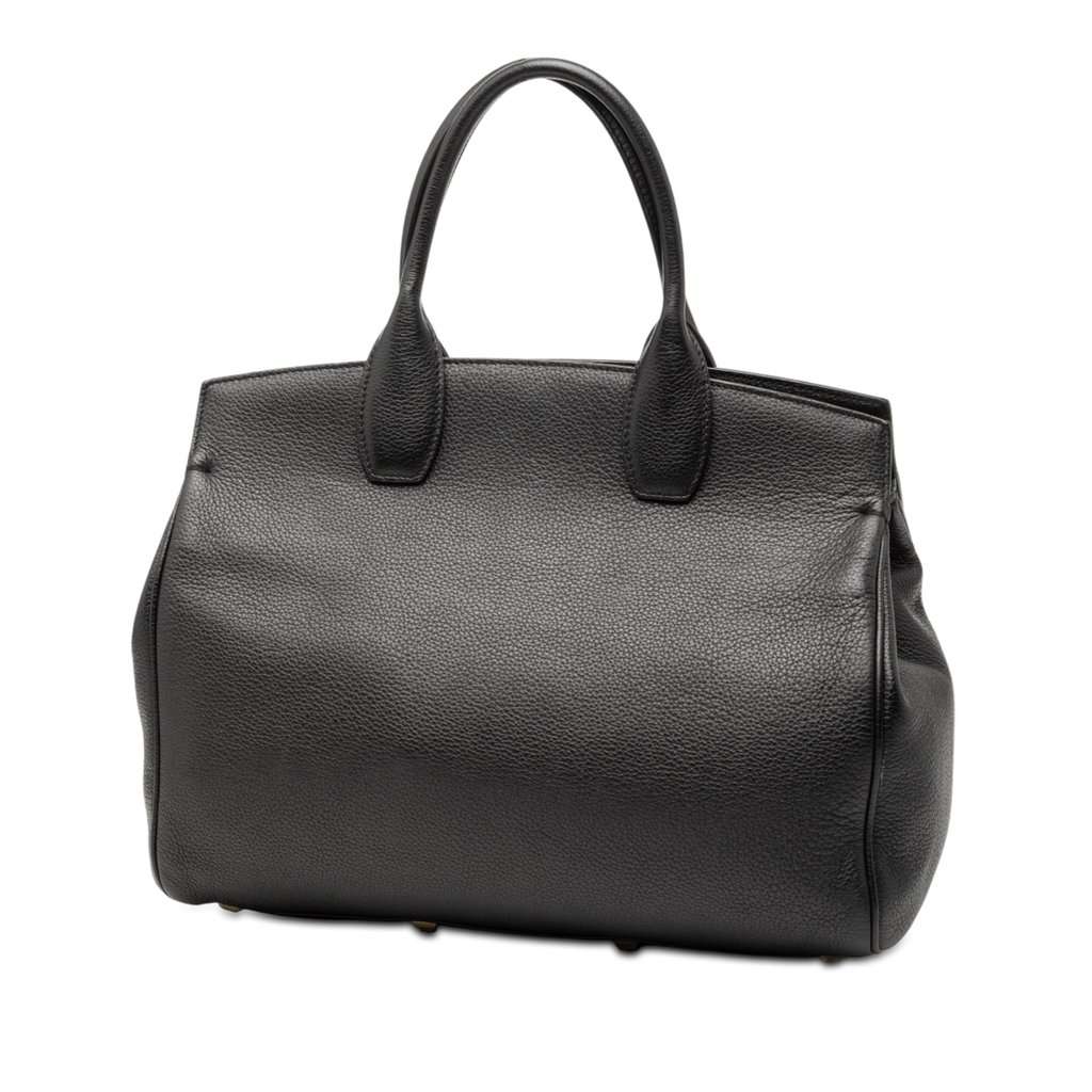 Salvatore Ferragamo Leather Studio Satchel Black Leather Very good condition - Back View