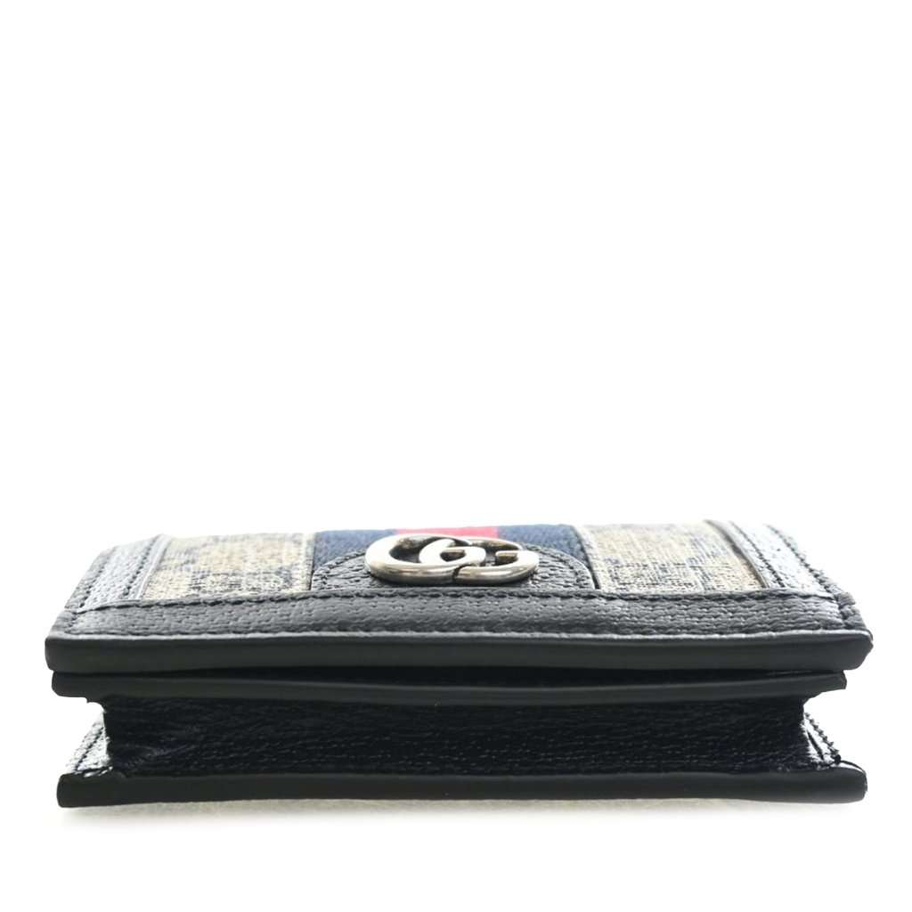 Gucci GG Supreme Web Ophidia Compact Wallet Beige Very good condition - Inside View