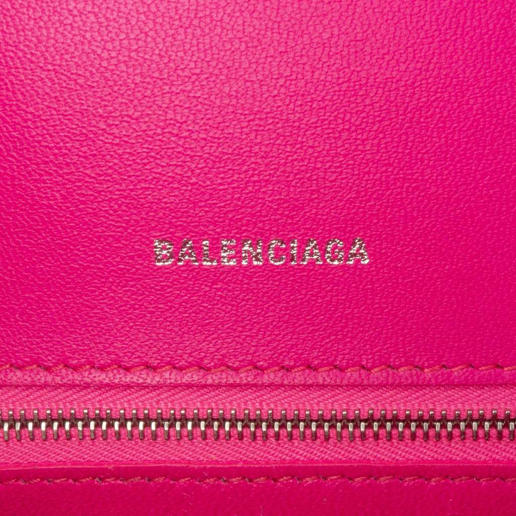 Balenciaga Small Shiny Box Calfskin Hourglass Satchel Pink Leather Very good - Box View