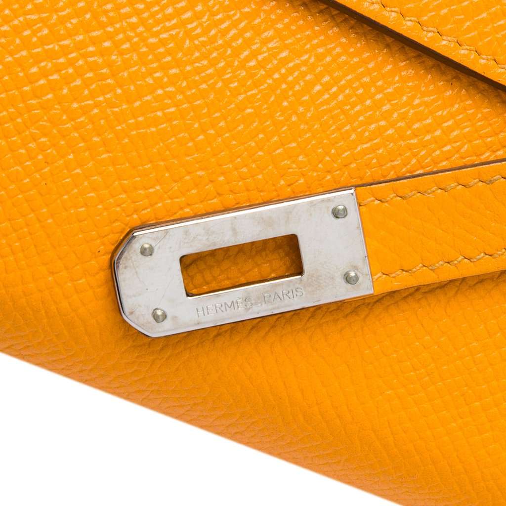 Hermès Epsom Kelly Longue Wallet Orange Leather Very good - Box View