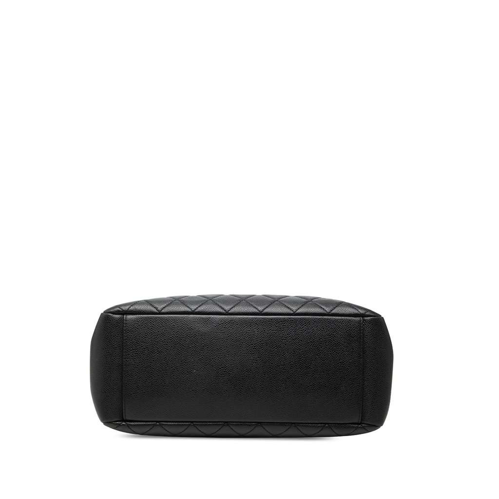 Chanel Caviar Grand Shopping Tote Black Leather Very good - Inside View