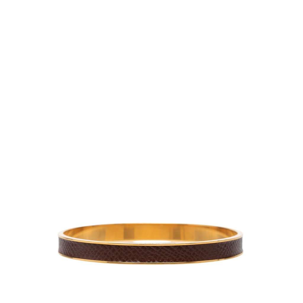 Hermès Gold Plated Epsom Kelly Cadena Lock Bangle Bracelet Gold Metal Very good condition - Inside View