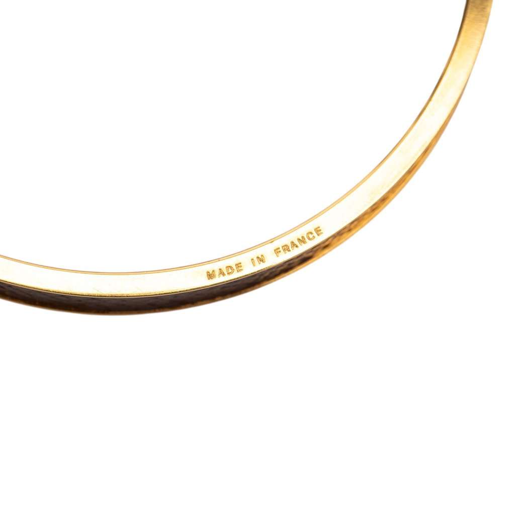Hermès Gold Plated Epsom Kelly Cadena Lock Bangle Bracelet Gold Metal Very good condition - Box View