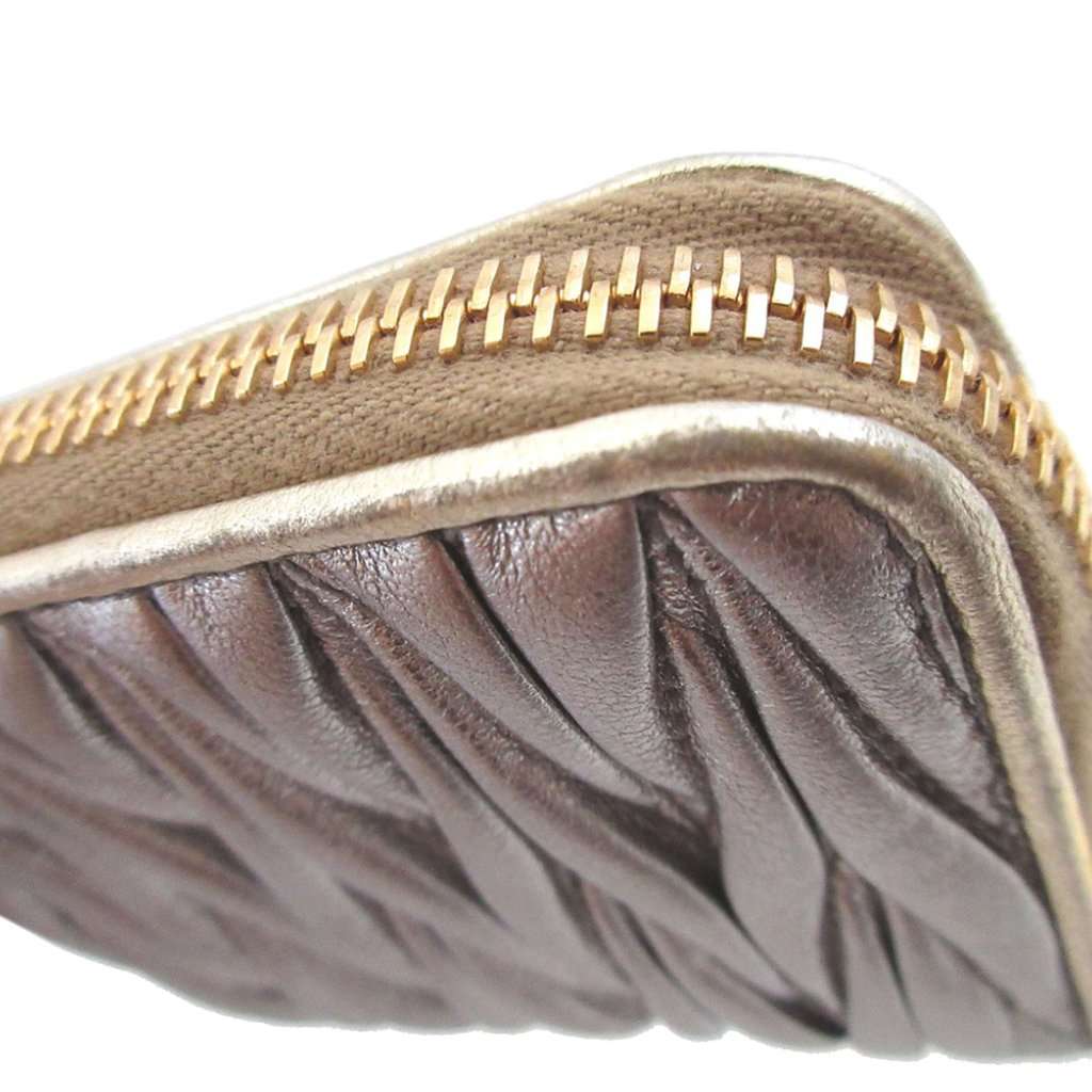 Miu Miu Matelasse Nappa Coin Pouch Gold Leather Very good condition - Box View