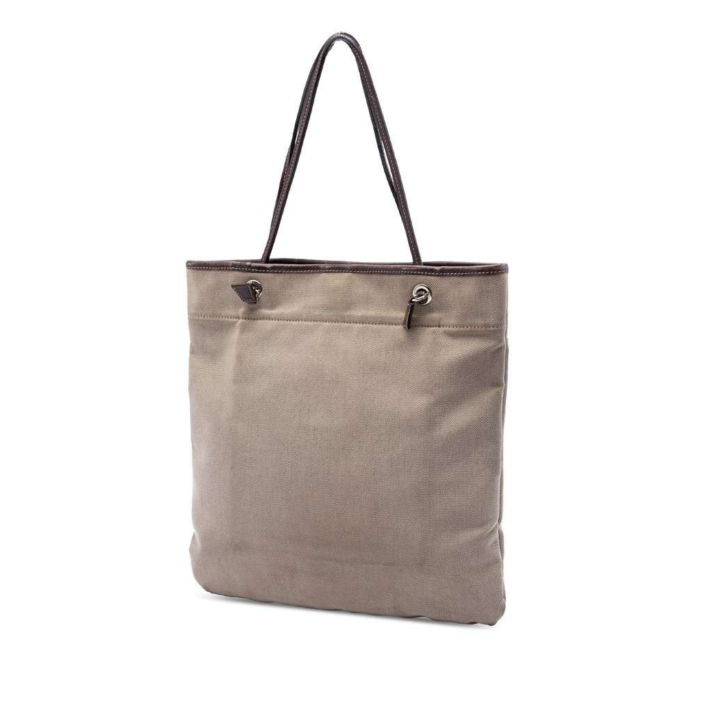 Prada Canvas Canapa Logo Tote Brown Very good - Back View