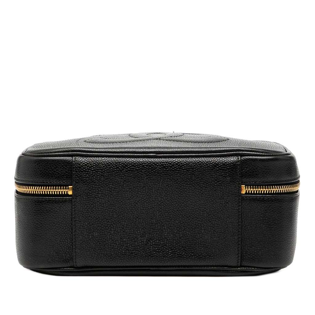 Chanel CC Caviar Vanity Case Black Leather Very good - Inside View