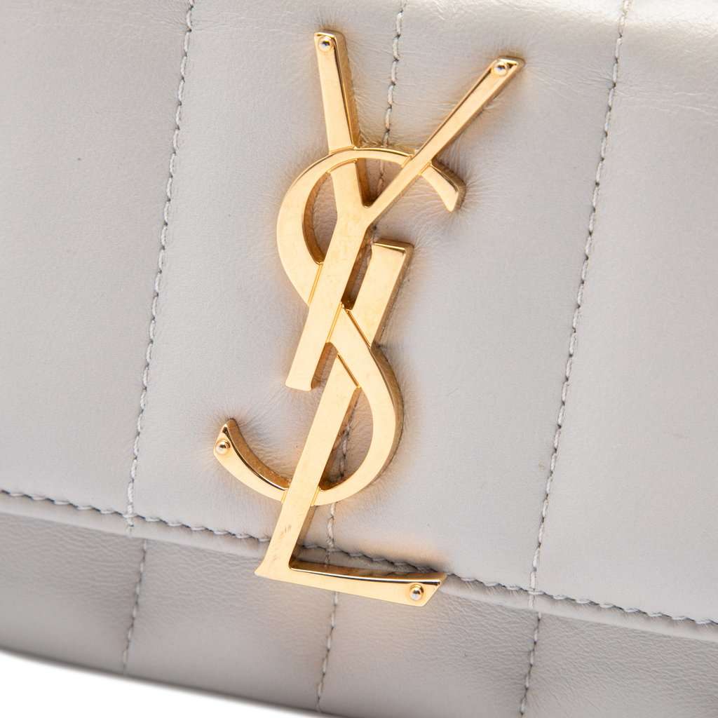 Saint Laurent Toy Quilted Lambskin Vicky Camera Bag White Leather Very good - Box View