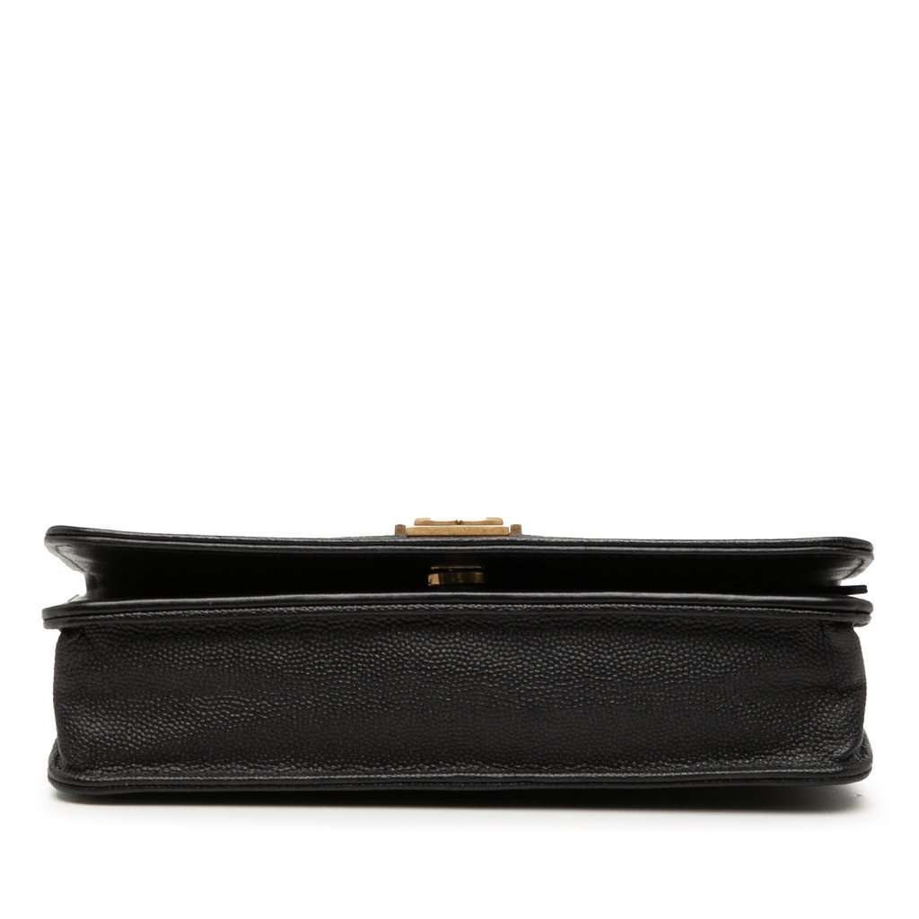 Chanel Quilted Caviar Boy Wallet on Chain Black Leather Very good condition - Inside View