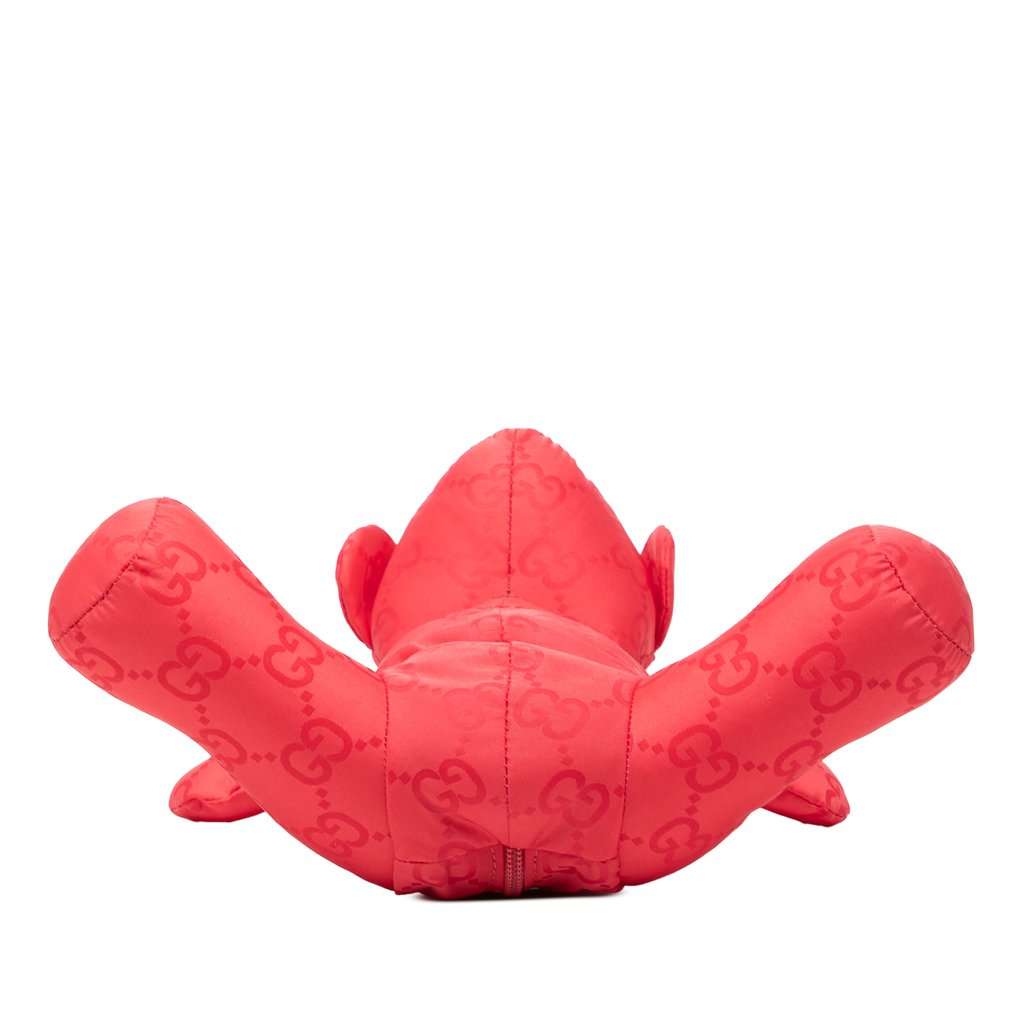 Gucci GG Nylon Teddy Bear Pouch Red Very good - Inside View