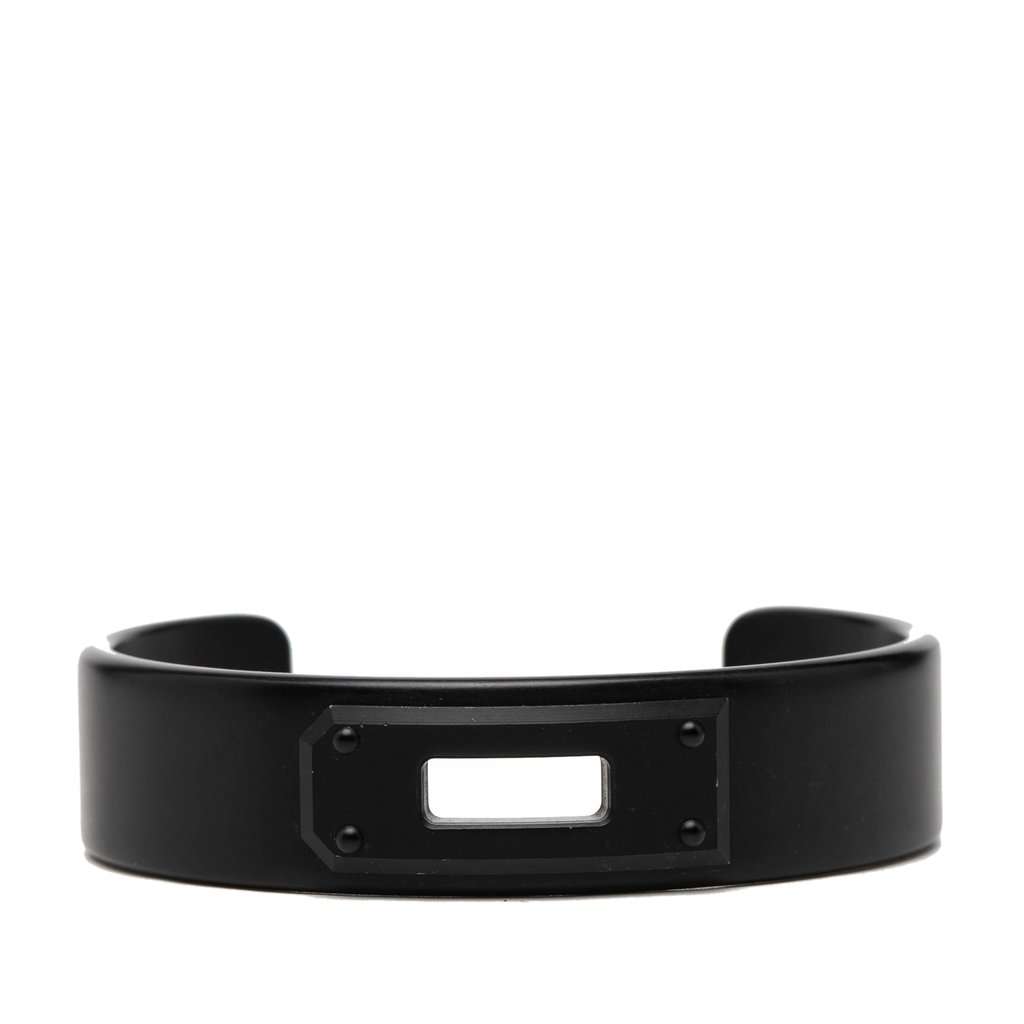 Hermès Aluminum So Black Kelly Bracelet T5 Black Metal Very good condition - Front View