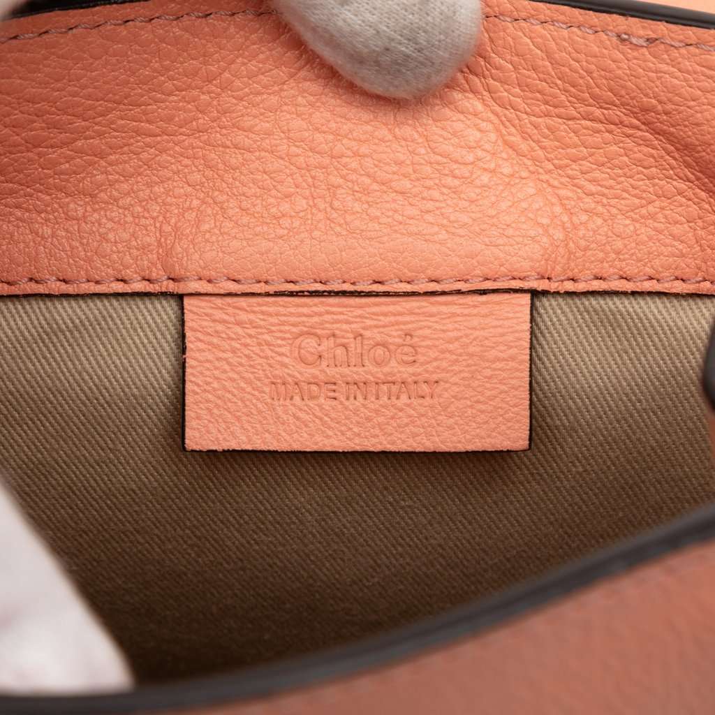 Chloé Mini Calfskin and Suede Faye Backpack Pink Leather Very good condition - Box View