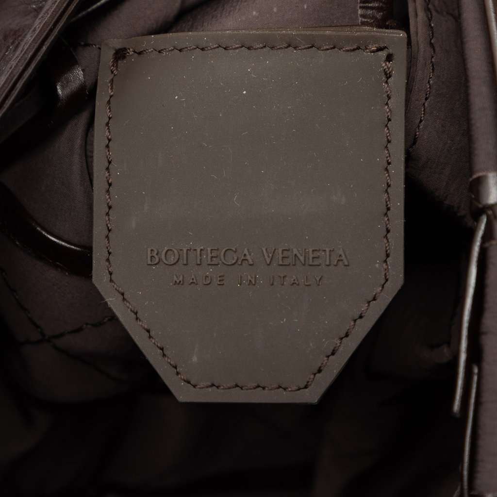Bottega Veneta Paper Calfskin Intrecciato Cassette Crossbody Brown Leather Very good - Box View