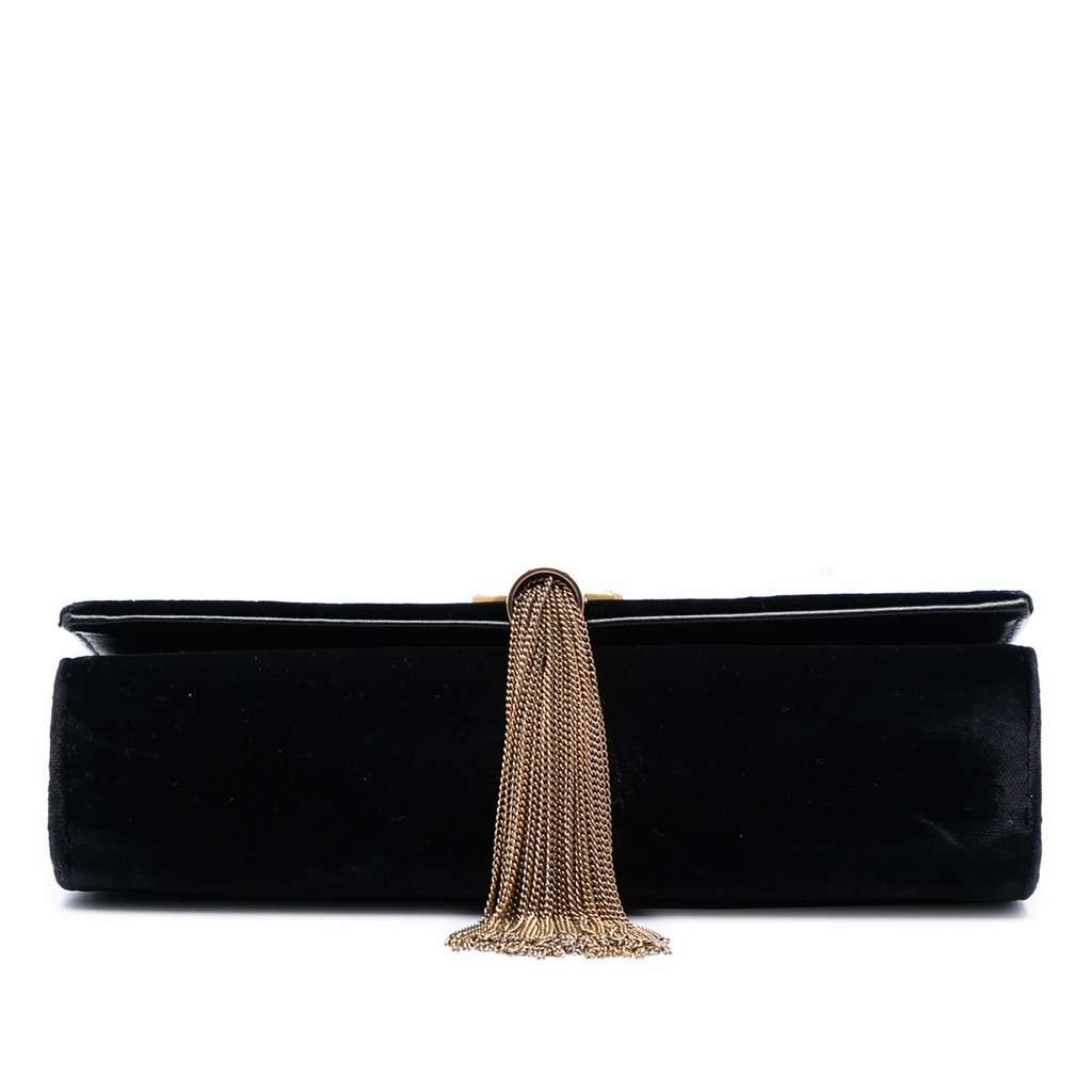 Saint Laurent Small Suede Monogram Kate Tassel Crossbody Black Leather Very good condition - Inside View