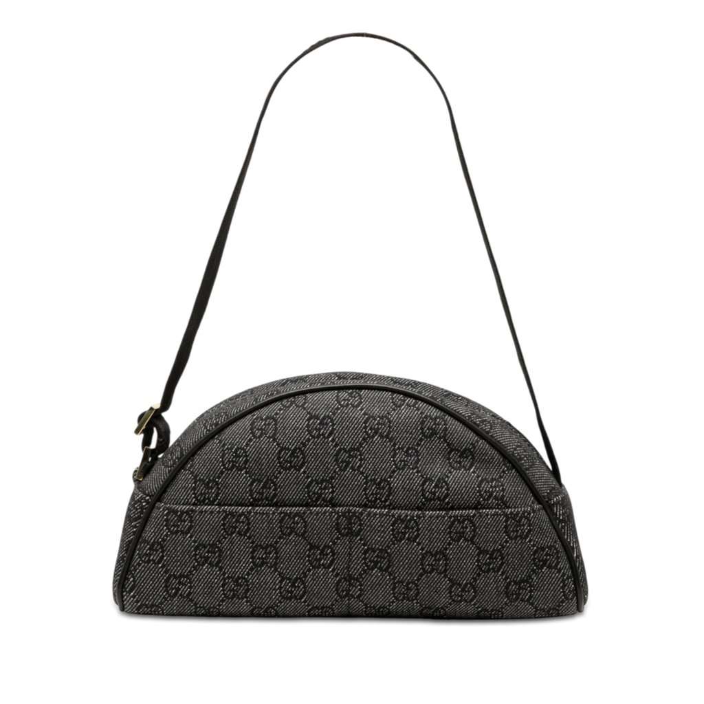 Gucci GG Denim Shoulder Bag Navy Very good condition - Front View