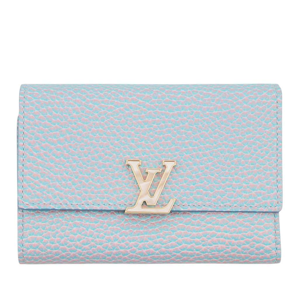 Louis Vuitton Taurillon Capucines Compact Wallet Purple Leather Very good condition - Front View