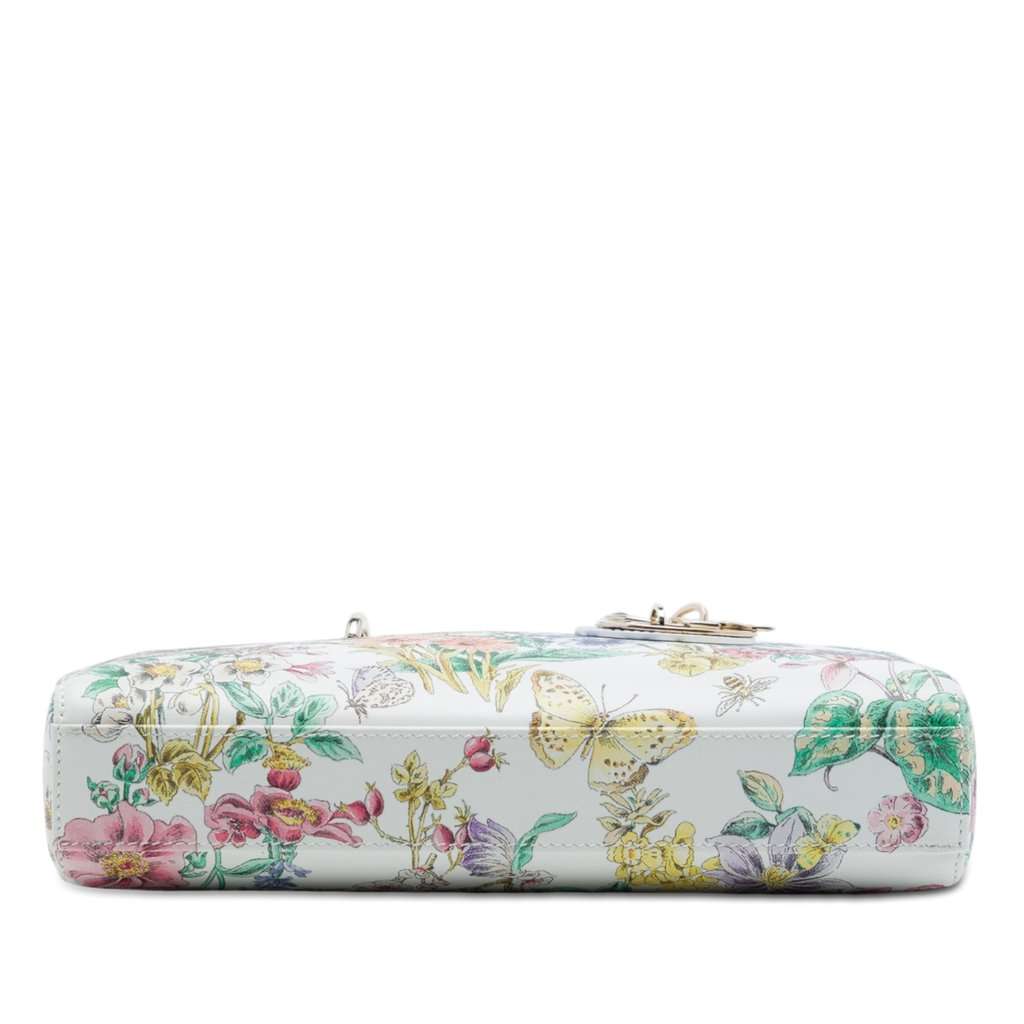 Dior Medium Calfskin Astral Flowers Lady D Joy White Leather Very good - Inside View