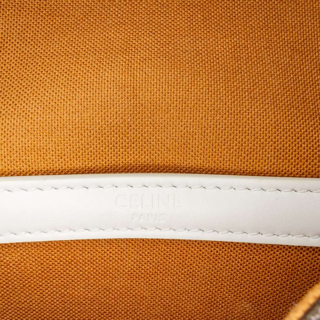 Celine Medium Triomphe Coated Canvas Folco Crossbody Brown Very good - Box View
