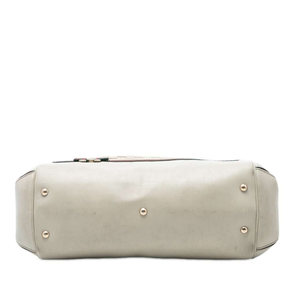 Gucci GG Canvas Web Mayfair Satchel Beige Very good condition - Inside View