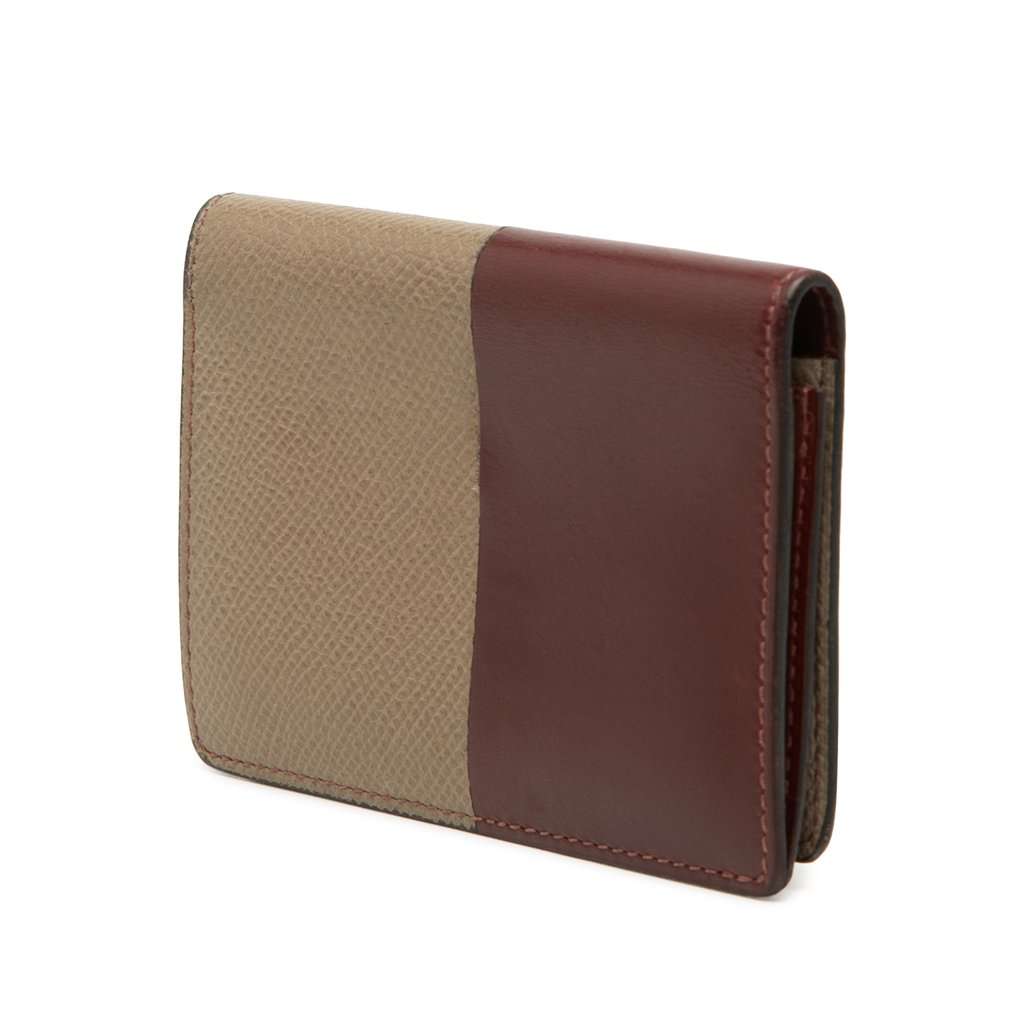 Hermès Bicolor Epsom and Chamonix Manhattan Card Case Red Leather Very good condition - Back View