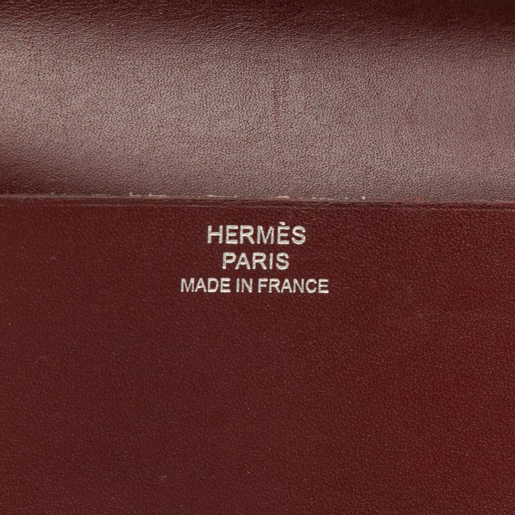 Hermès Bicolor Epsom and Chamonix Manhattan Card Case Red Leather Very good condition - Box View