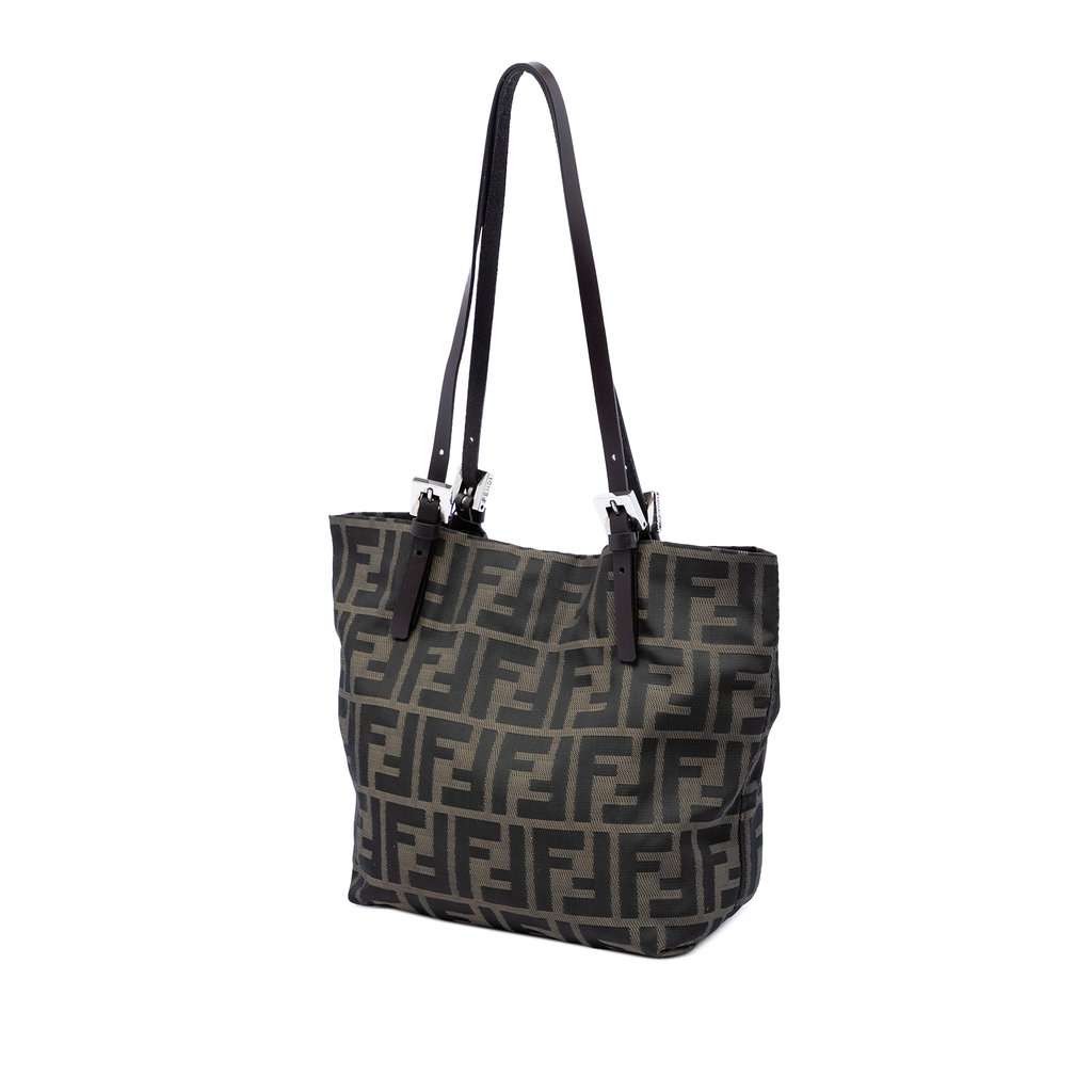 Fendi Mini Zucca Canvas Tote Brown Very good - Back View
