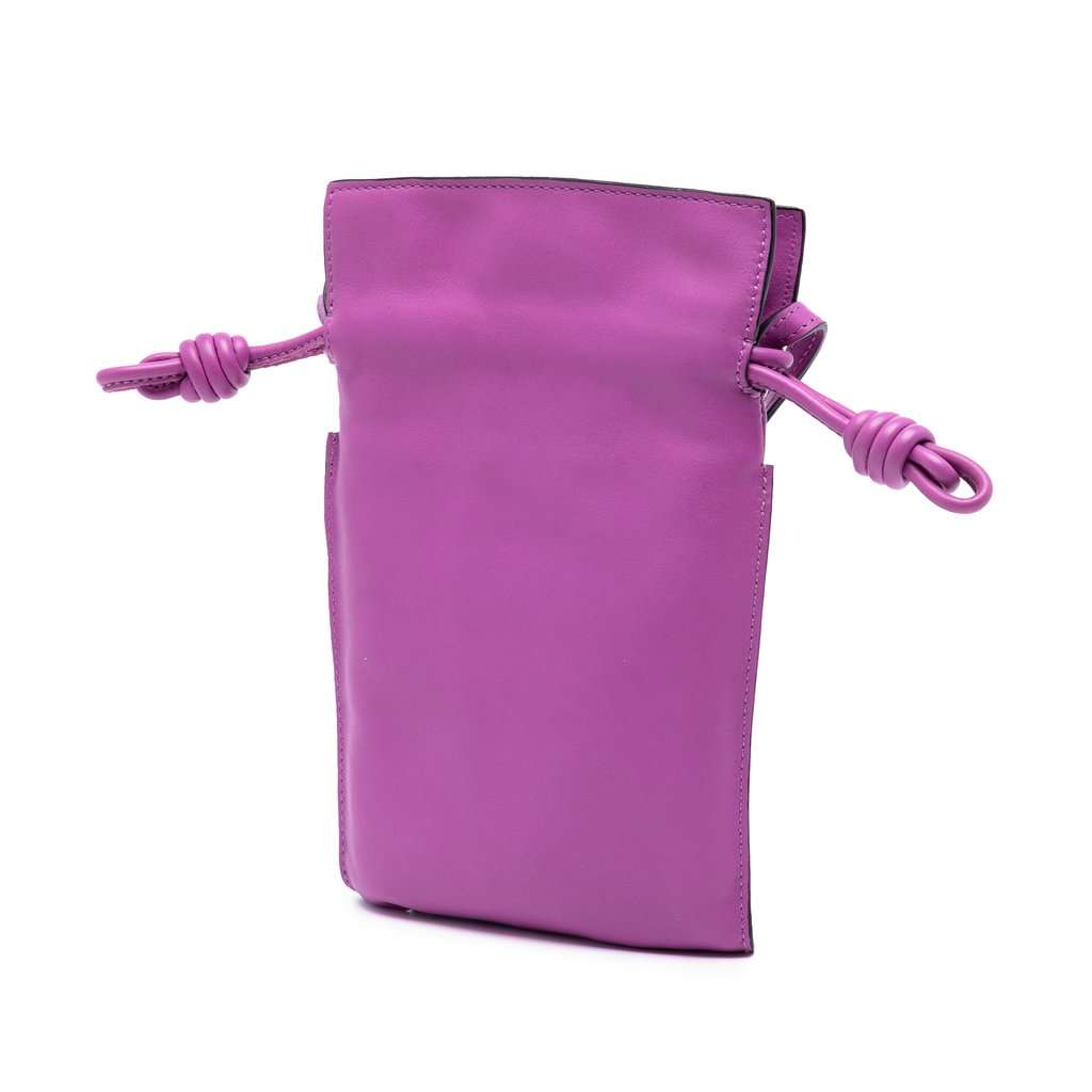 Loewe Nappa Flamenco Pocket Crossbody Purple Leather Very good - Back View