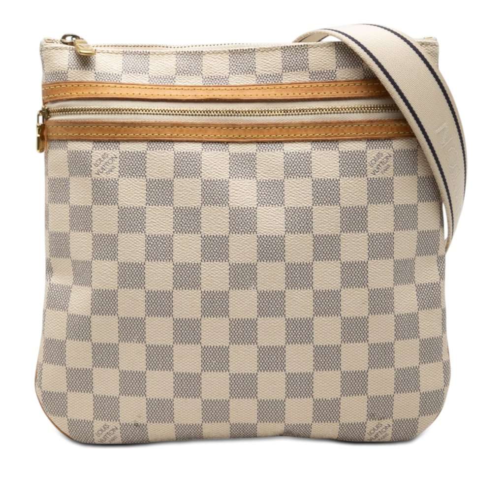 Louis Vuitton Damier Azur Pochette Bosphore White Very good condition - Front View