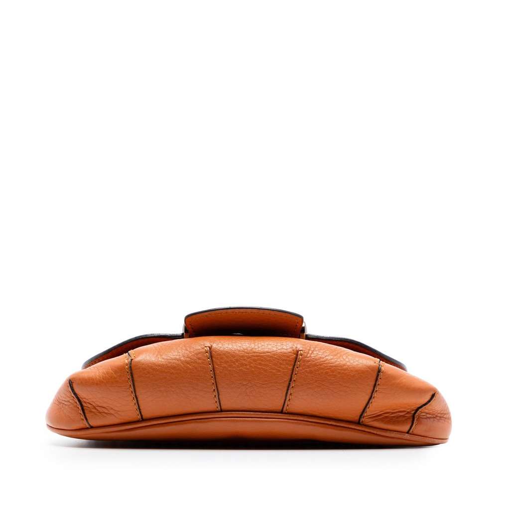 Gucci Small Leather Bamboo Nouveau Fringe Crossbody Orange Leather Very good condition - Inside View