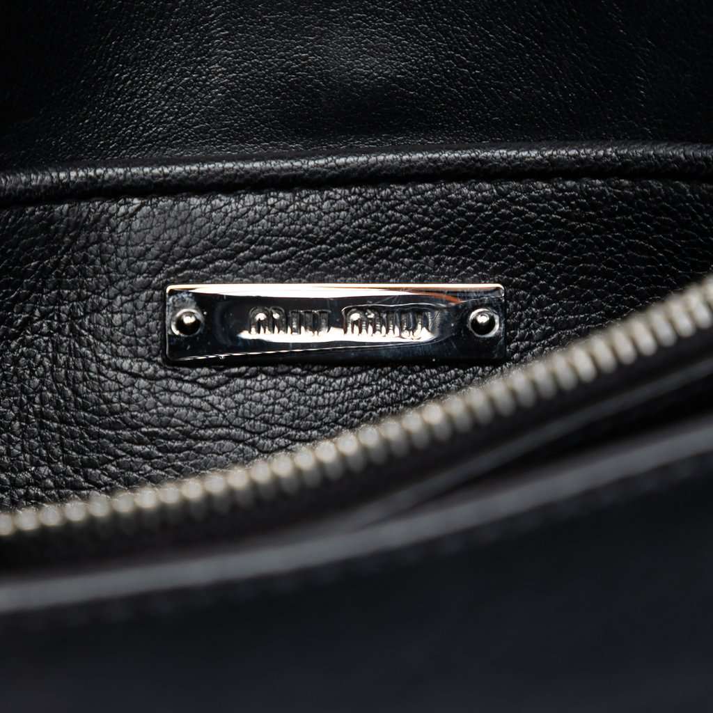 Miu Miu Studded Leather Push Lock Crossbody Black Leather Very good condition - Box View