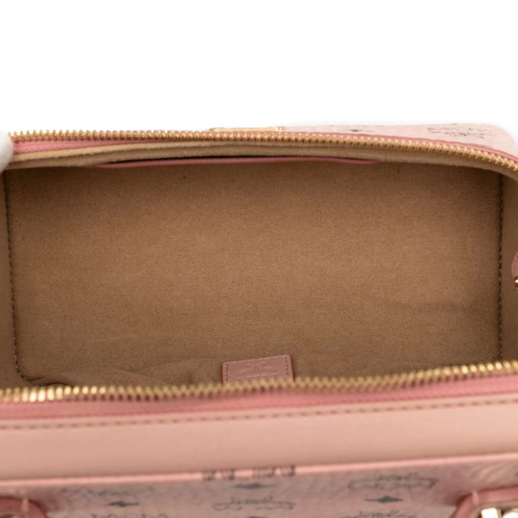 MCM Mini Visetos Coated Canvas Rockstar Vanity Case Pink Very good condition - Model View