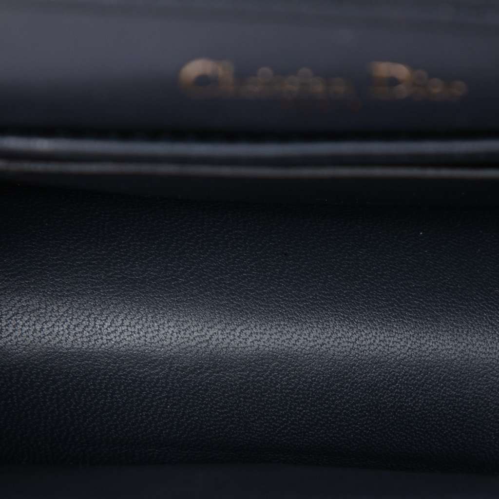 Dior Metallic Patent Microcannage Diorama Wallet on Chain Gold Leather Very good - Model View