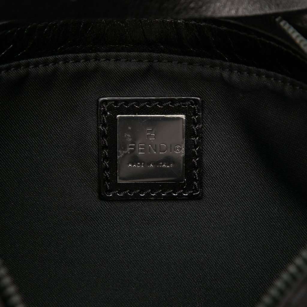 Fendi Zucchino Canvas Pochette Black Very good condition - Box View