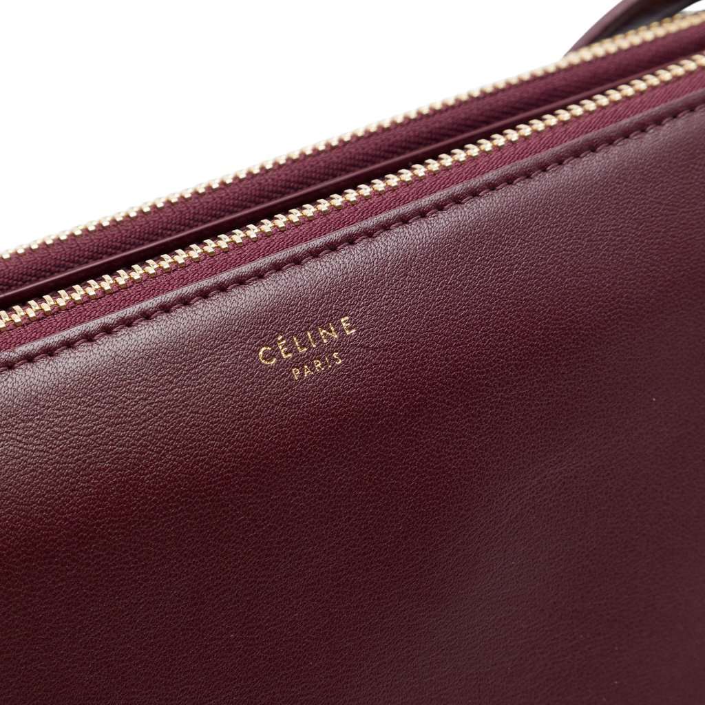Celine Large Lambskin Trio Crossbody Red Leather Very good - Box View