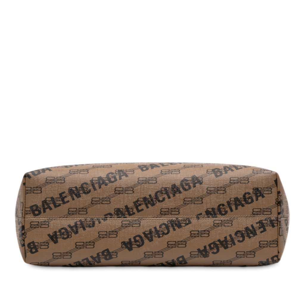 Balenciaga BB Monogram Coated Canvas Signature Shopper M Brown Very good condition - Inside View