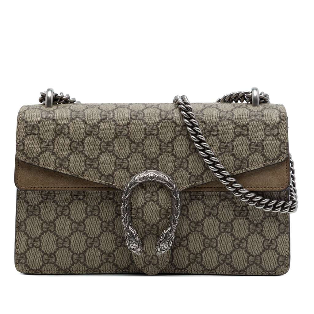 Gucci Medium GG Supreme Dionysus Shoulder Bag Beige Very good condition - Front View