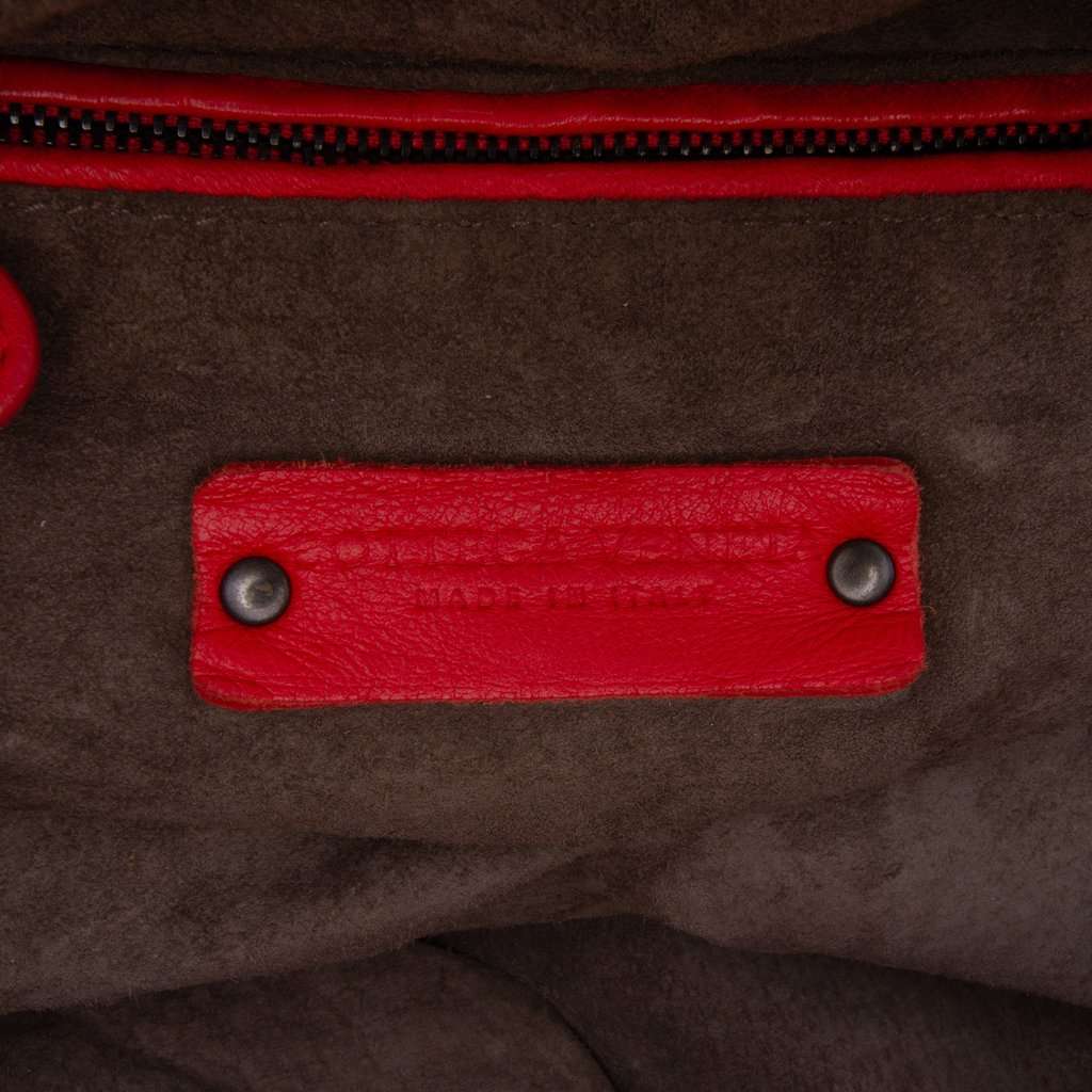 Bottega Veneta Nappa Intrecciato Cube Shoulder Bag Red Leather Very good - Box View
