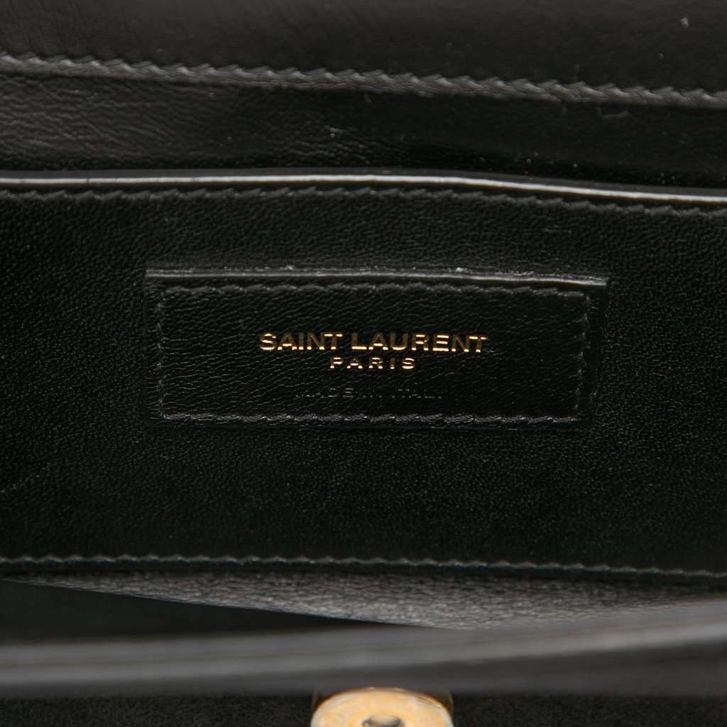 Saint Laurent Small Suede Monogram Kate Tassel Crossbody Black Leather Very good condition - Box View