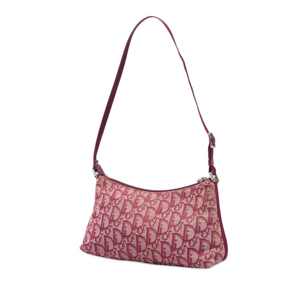 Dior Diorissimo Trotter Canvas Shoulder Bag Red Very good - Back View