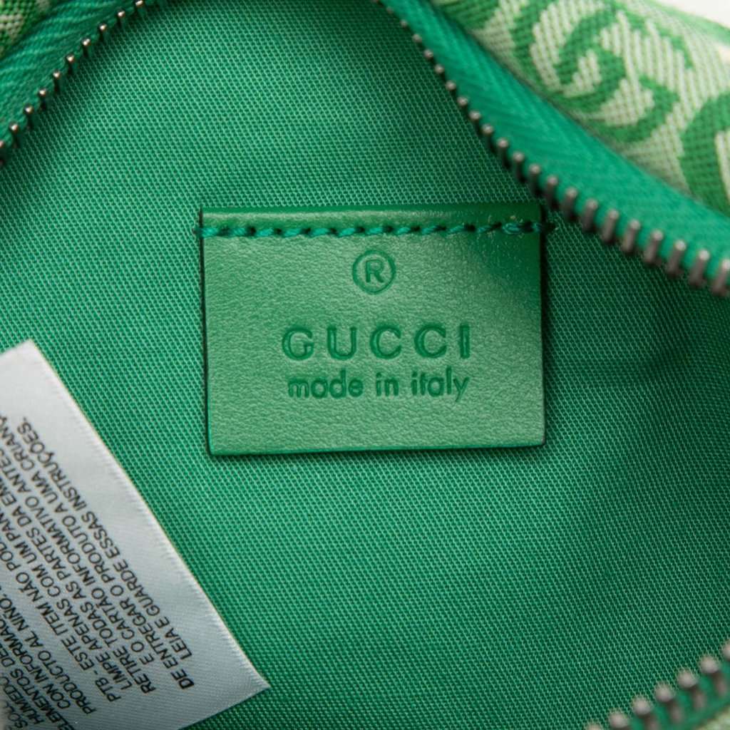 Gucci Kids GG Canvas Stars Web Belt Bag Green Very good condition - Box View